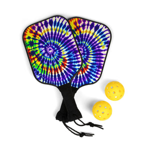 Tie Dye Pickleball Paddle Set