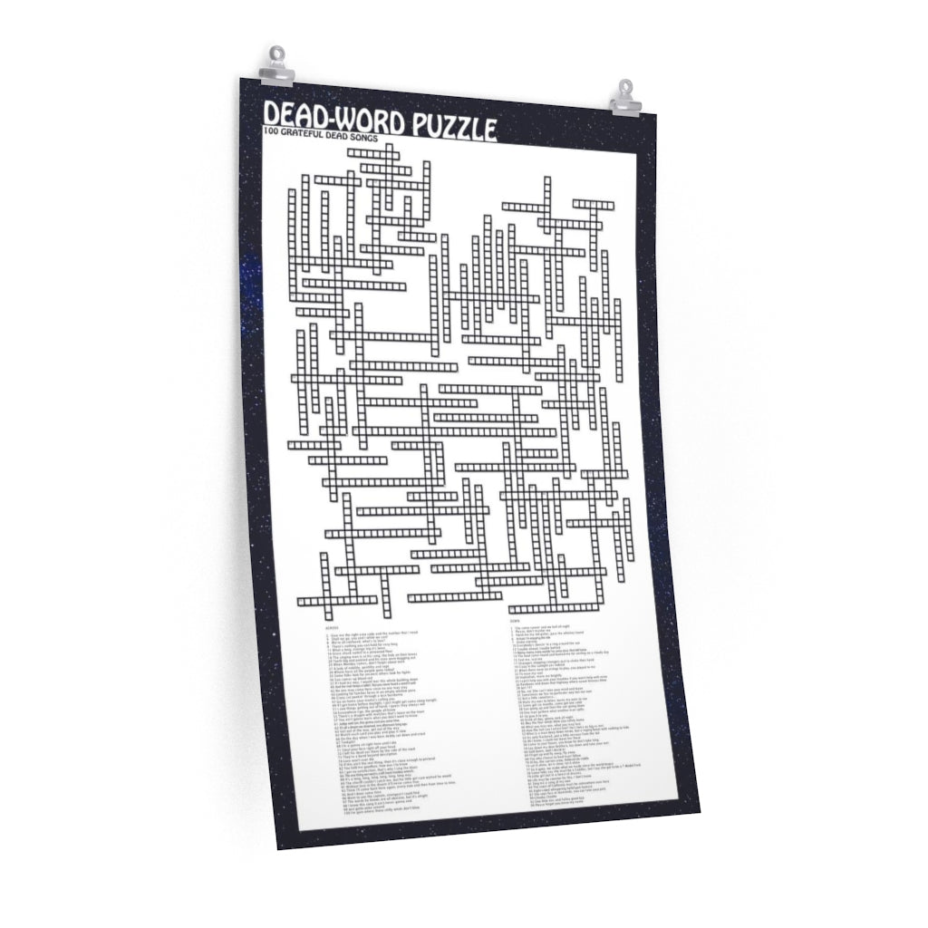 Phish-Word Puzzle 100 Song 24x36 Crossword Poster – Shakedown T-Shirts